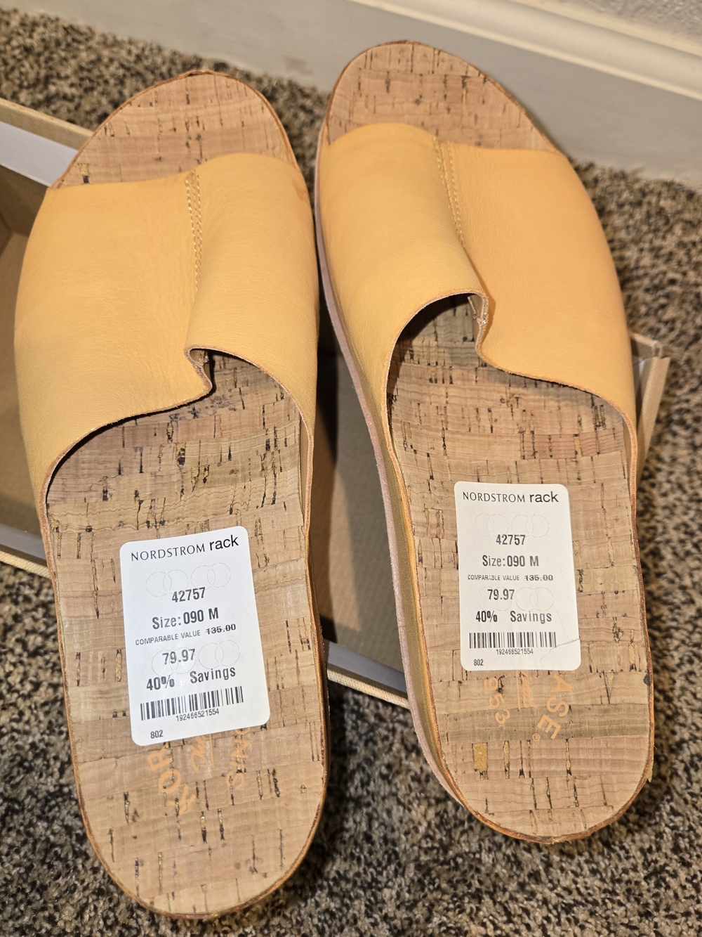 Yellow Kork-Ease Slip On Sandals Size 9 NWT